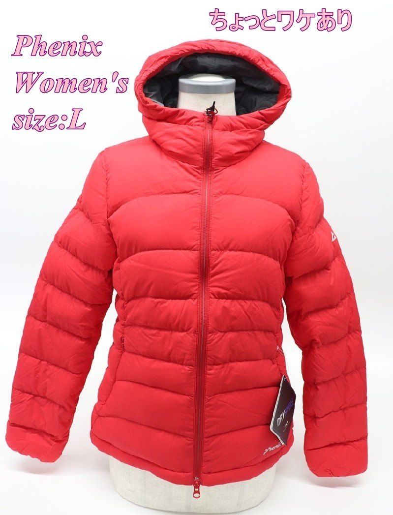 ちょっとワケあり フェニックス レディース ダウンジャケット L レッド アウトドア R 2512-154