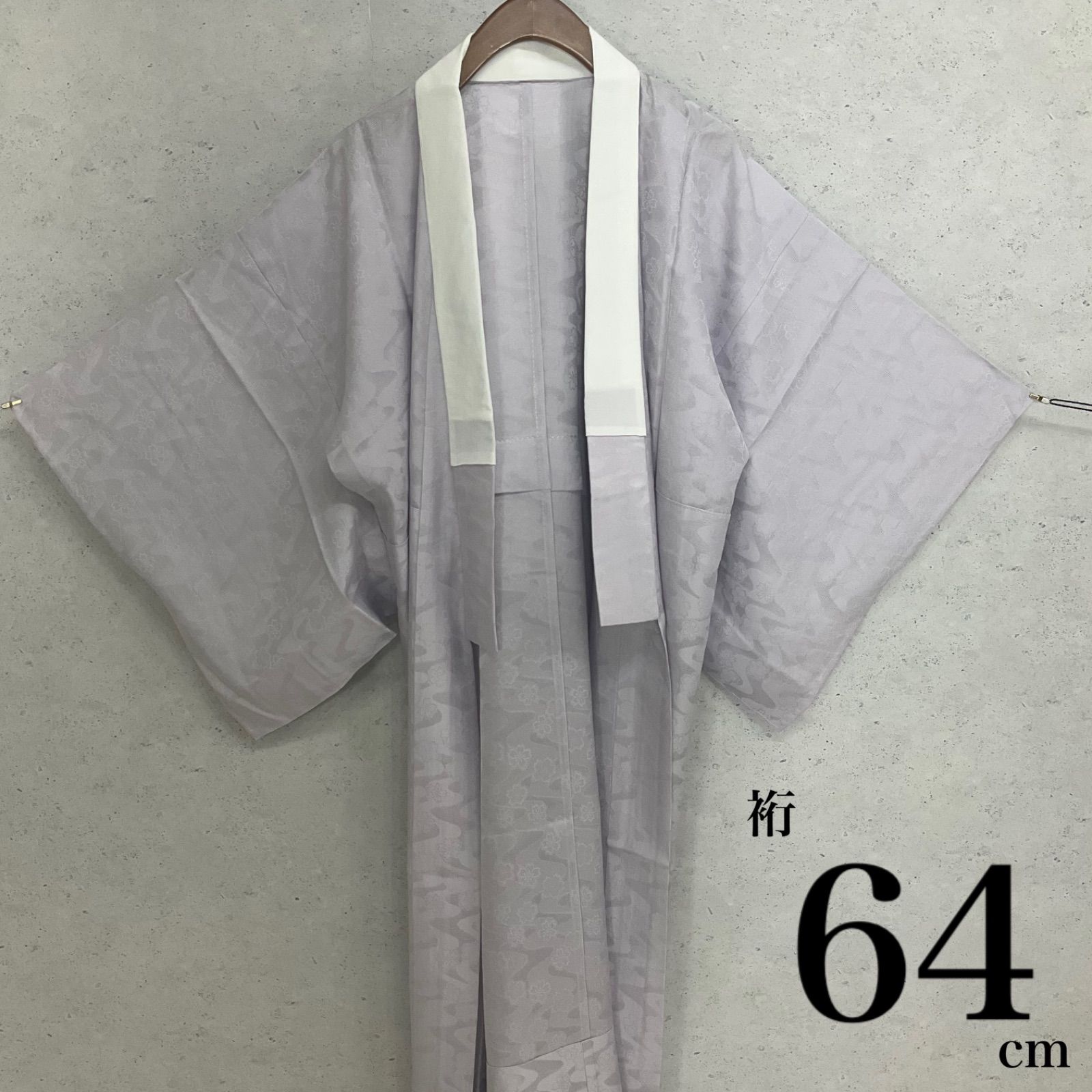 kimono+one◆夏物単衣◆厳選◆未使用同然◆紗織り◆夏長襦袢◆仕付け糸付き◆単衣◆衣紋抜き付き◆白半衿付き◆裄64肩丈122◆小紋紬附下訪問着留袖袷単衣夏着物◆K1306