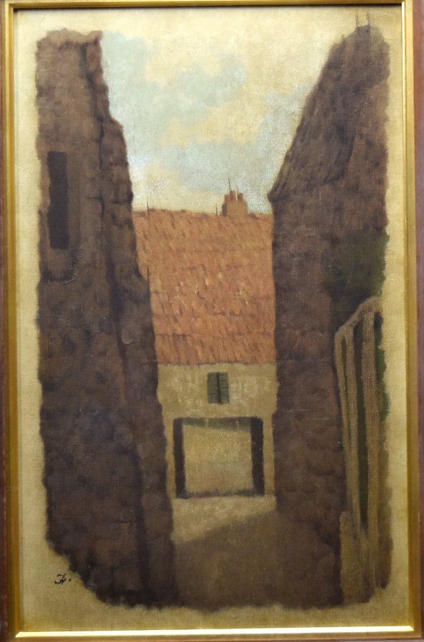 蔵A 3430 福井良之助 隘路とつきあたりの家 10号 東京国立近代美術館蔵画家