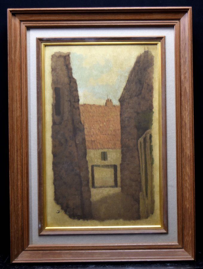 蔵A 3430 福井良之助 隘路とつきあたりの家 10号 東京国立近代美術館蔵画家