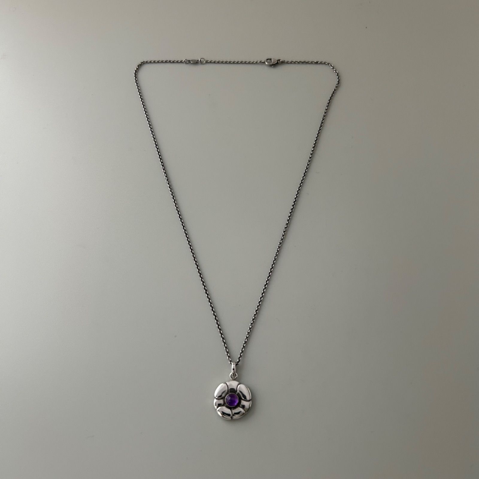 ジョージジェンセン ネックレス ペンダント 436 フラワー アメジスト
