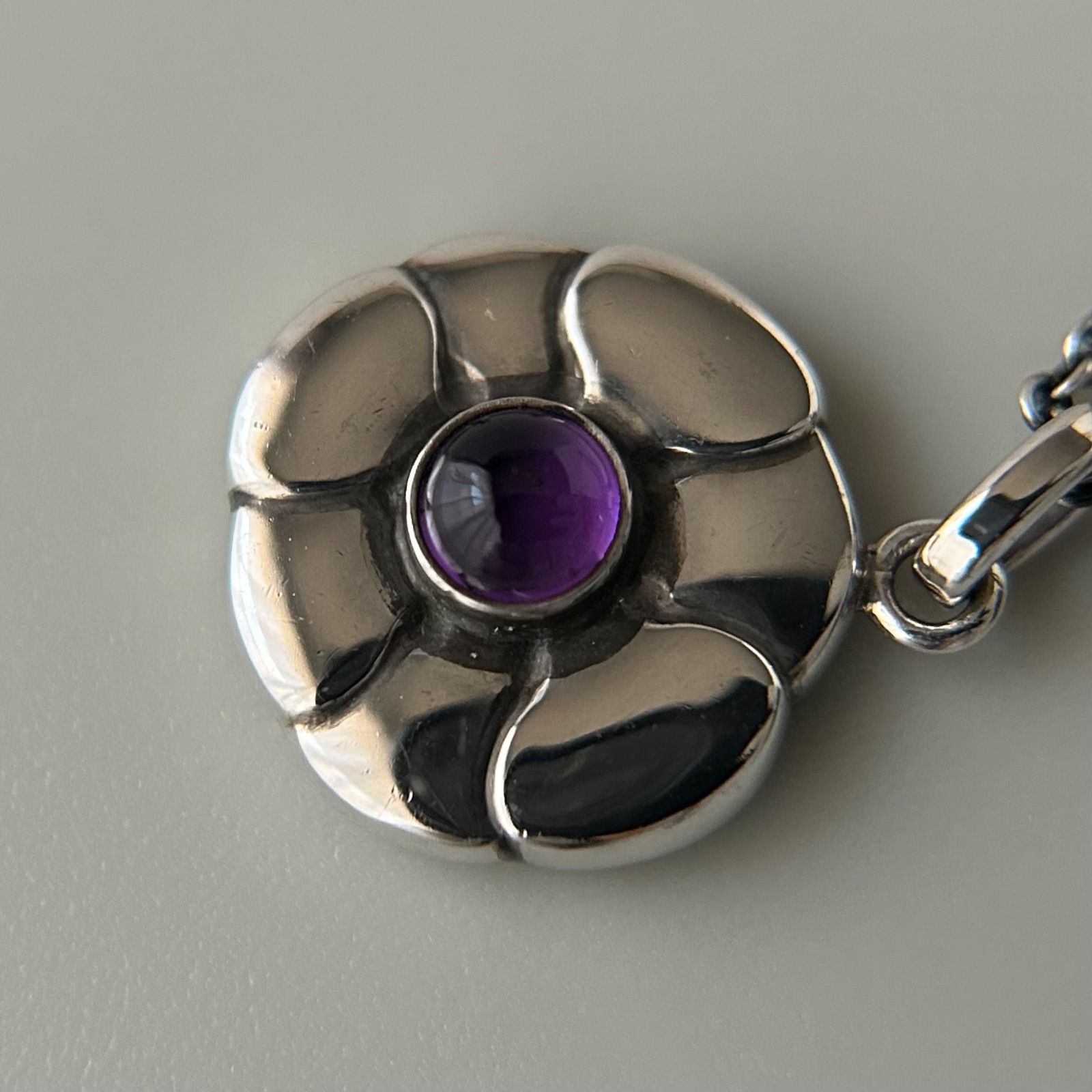 ジョージジェンセン ネックレス ペンダント 436 フラワー アメジスト