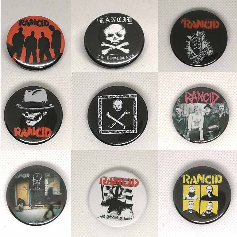 バラ売り 】 9種類 Rancid ランシド 缶バッチ パンク スカ ロック