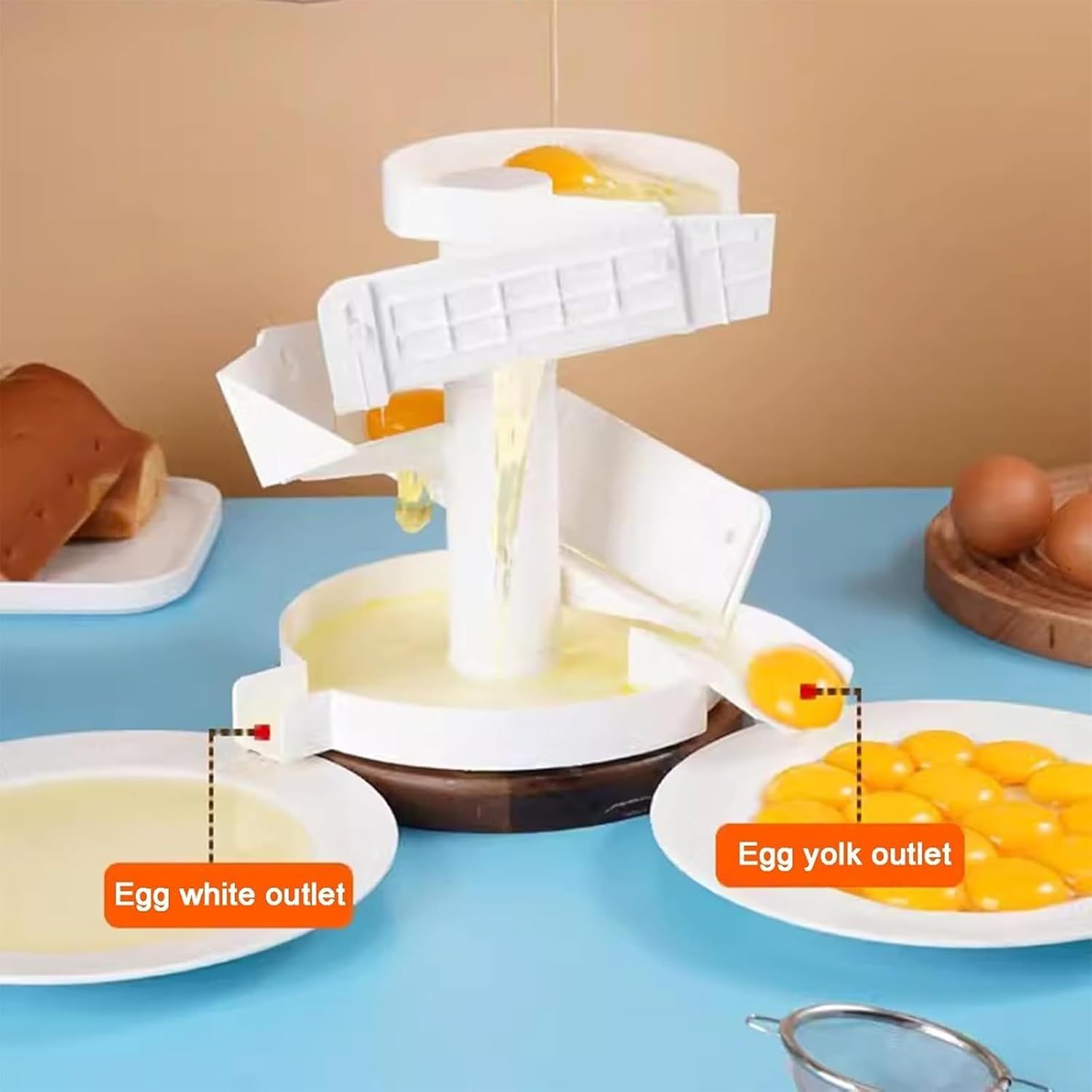 推薦 卵分離器 卵トレイとバッフルデザインを備えた卵黄と卵白フィルター 自由に調整 なカラムと500- 時間の出力 3 Sクイック徹底 家庭用 レストラン デザートショップ用