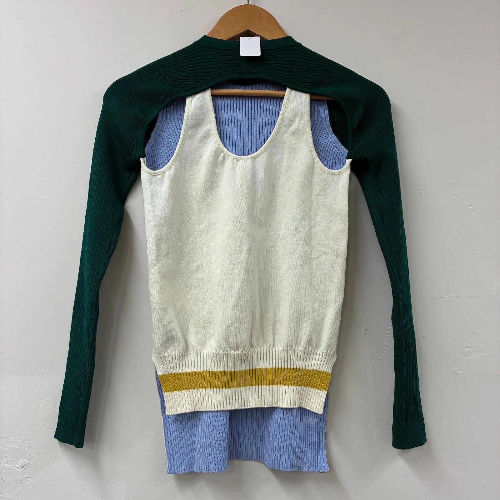 ヌメロヴェントゥーノ N°21 ドッキング ニット セーター ライトブルー