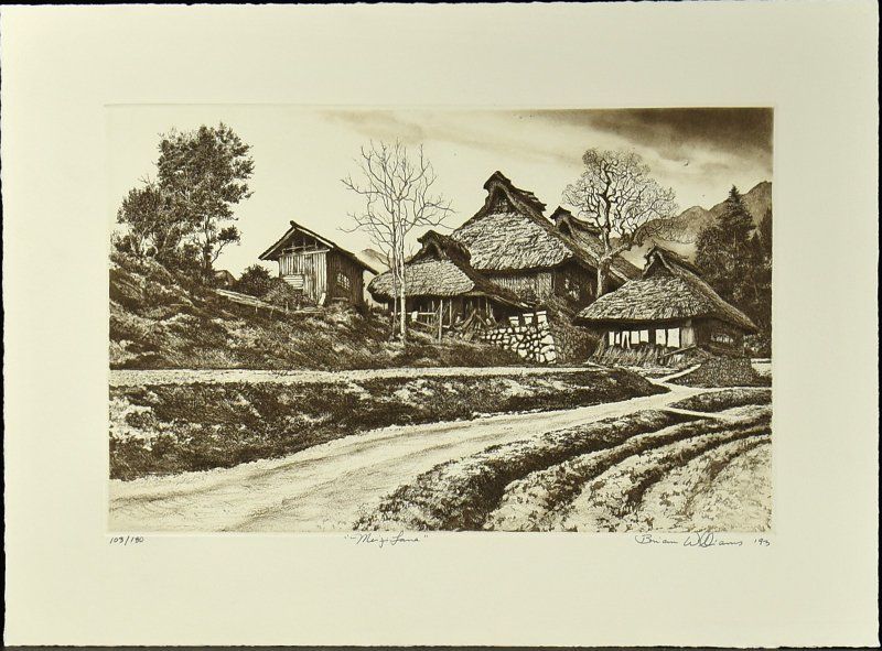 蔵A 2817 c リトグラフ シート ブライアン ウィリアムズ 明治の小径 103 180