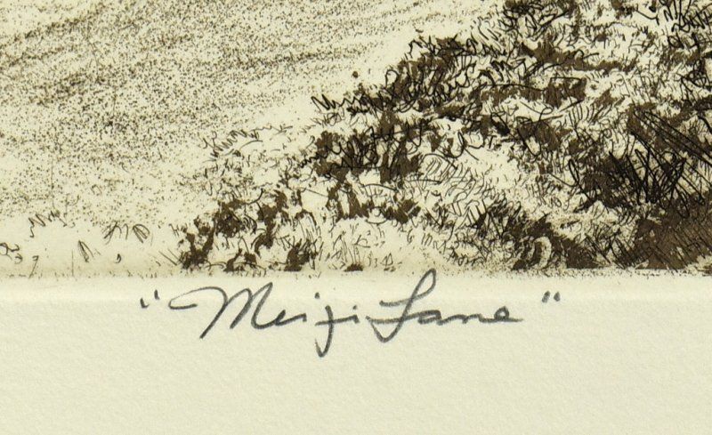 蔵A2817c】リトグラフ シート ブライアン・ウィリアムズ「明治の小径