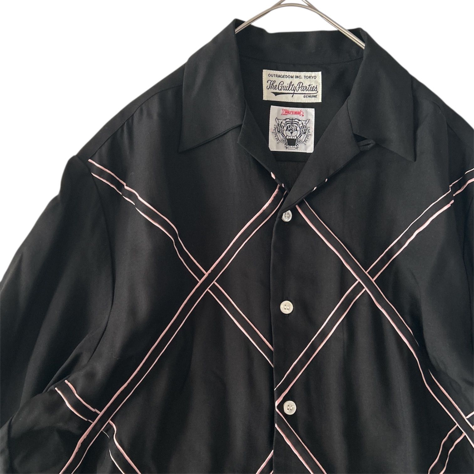 24SS ワコマリア　ウルフズヘッド ハワイアンシャツ ワコマリア×ウルフズヘッド、書き下ろしグラフィックや漢字入り