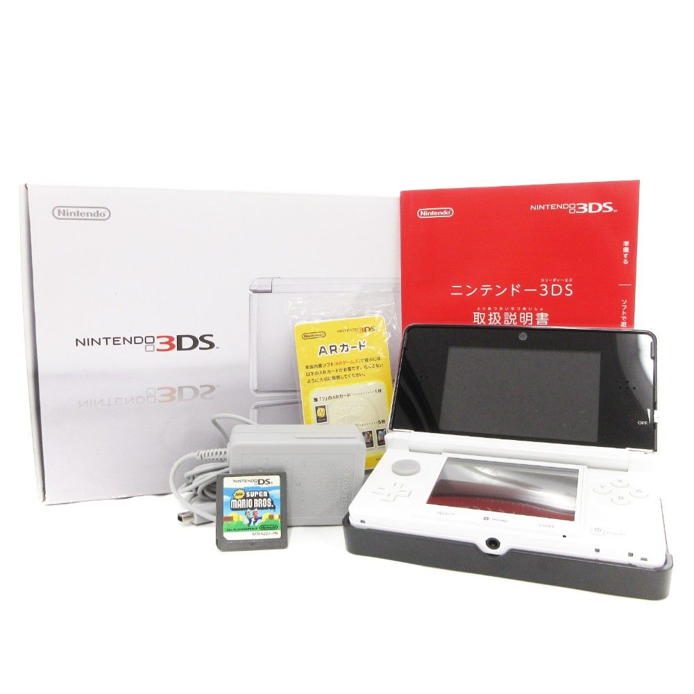 任天堂 ニンテンドー3DS NEWスーパーマリオブラザーズ ソフト付 白