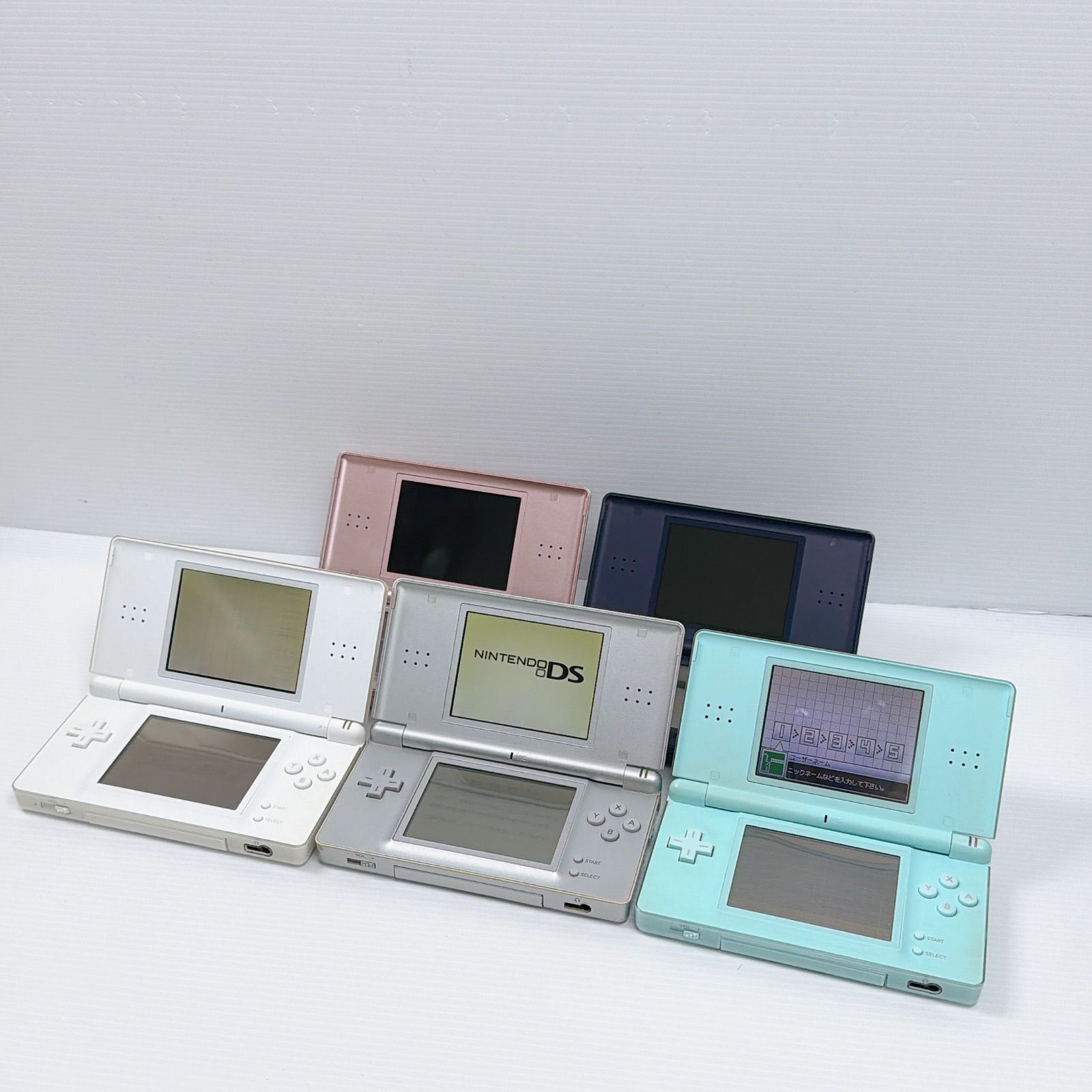 DS Lite シルバー メタリックロゼ ネイビー クリスタルホワイト アイスブルー 5台 ニンテンドー Nintendo dslite 任天堂