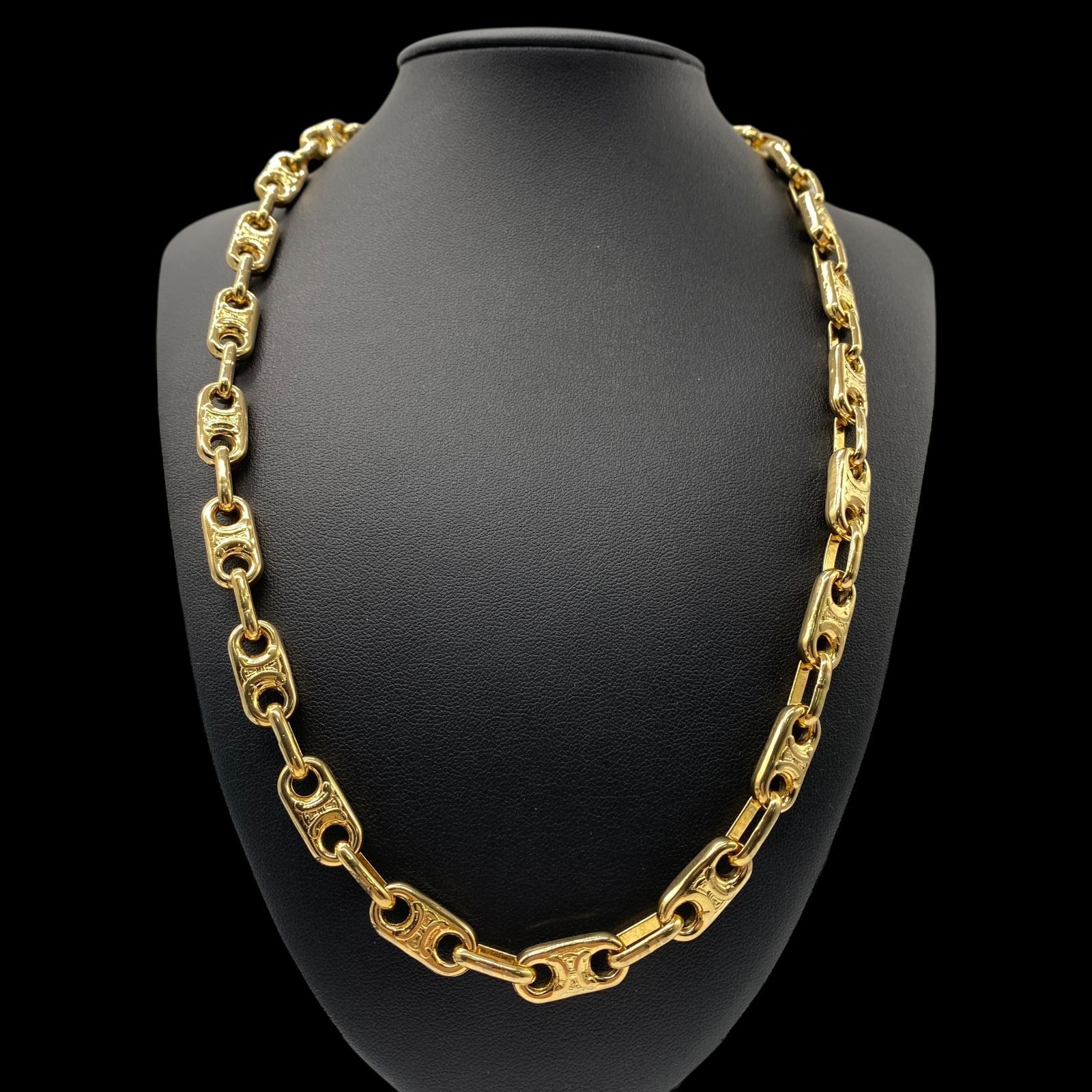 美品　CELINE ネックレス　トリオンフ　ヴィンテージ 希少 美品 CELINE セリーヌ トリオンフ マカダム チェーン ネックレス