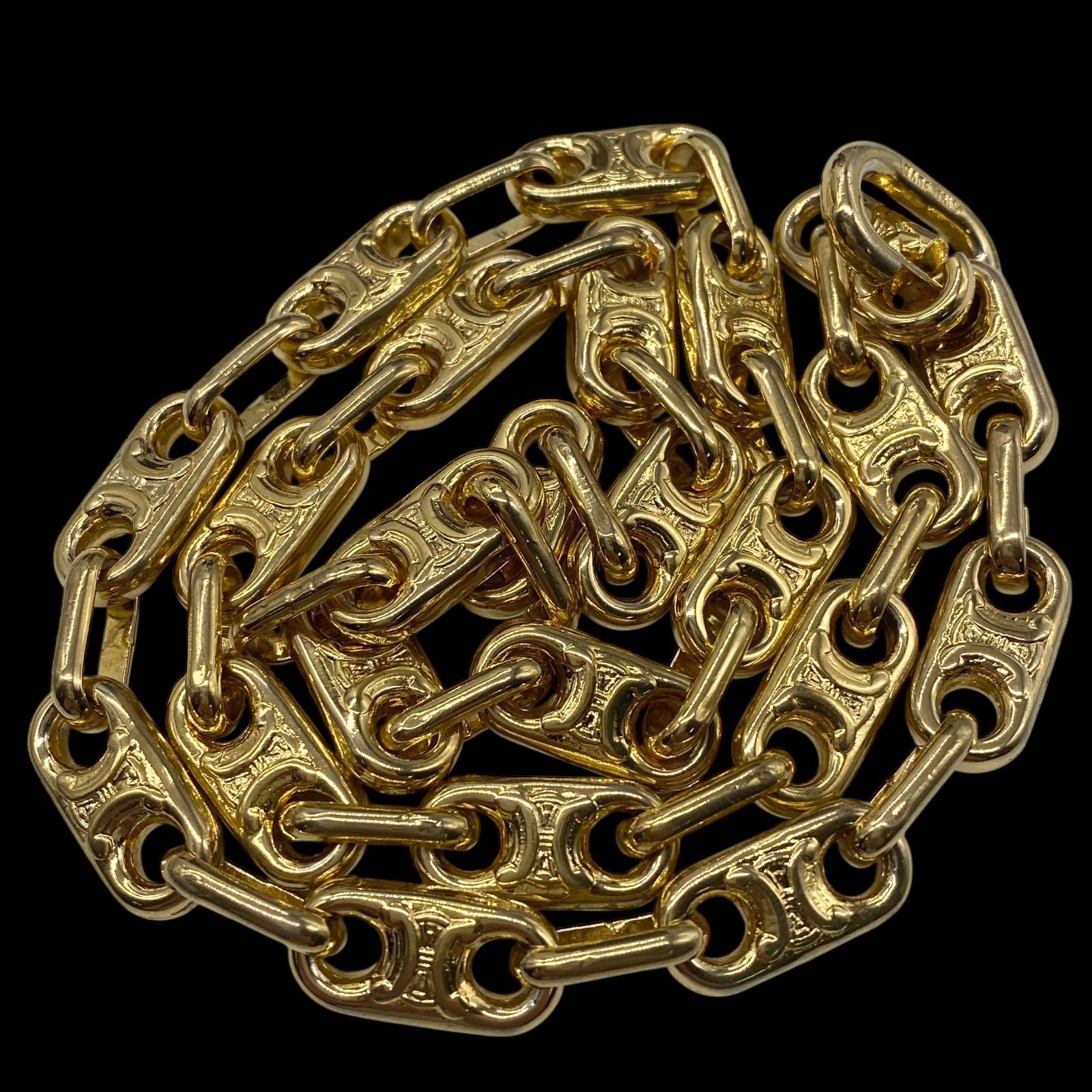 希少 美品 CELINE セリーヌ トリオンフ マカダム チェーン ネックレス