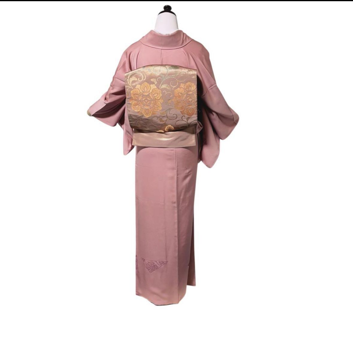 美品 袷 正絹 相良刺繍 訪問着 フルセット 4点 特選西陣更紗柄袋帯付き