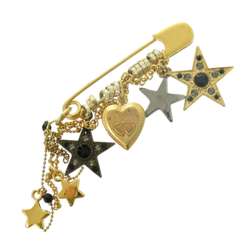 ドルチェアンドガッバーナ ブローチ メタル ゴールド シルバー ブラック 0372 DOLCE-GABBANA