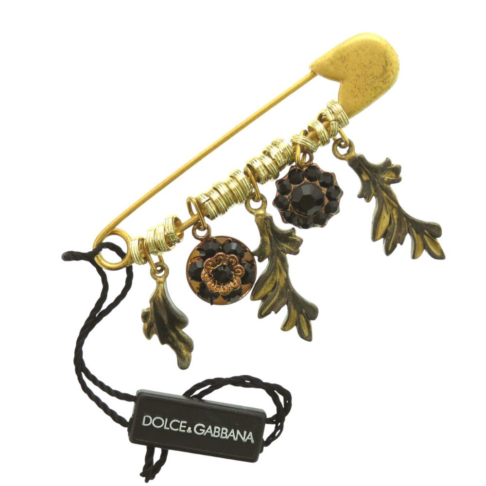 ドルチェアンドガッバーナ ブローチ メタル ゴールド シルバー ブラック 0373 DOLCE-GABBANA