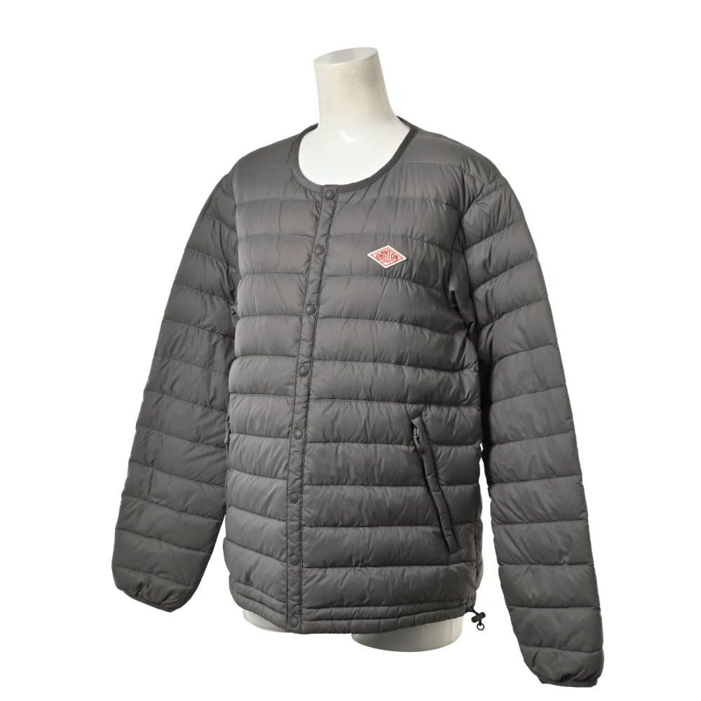 新品＆タグ付◇DANTON インナーダウン クルーネックジャケット◇グレー S ダントン クールネックインナーダウンジャケット グレー DANTON