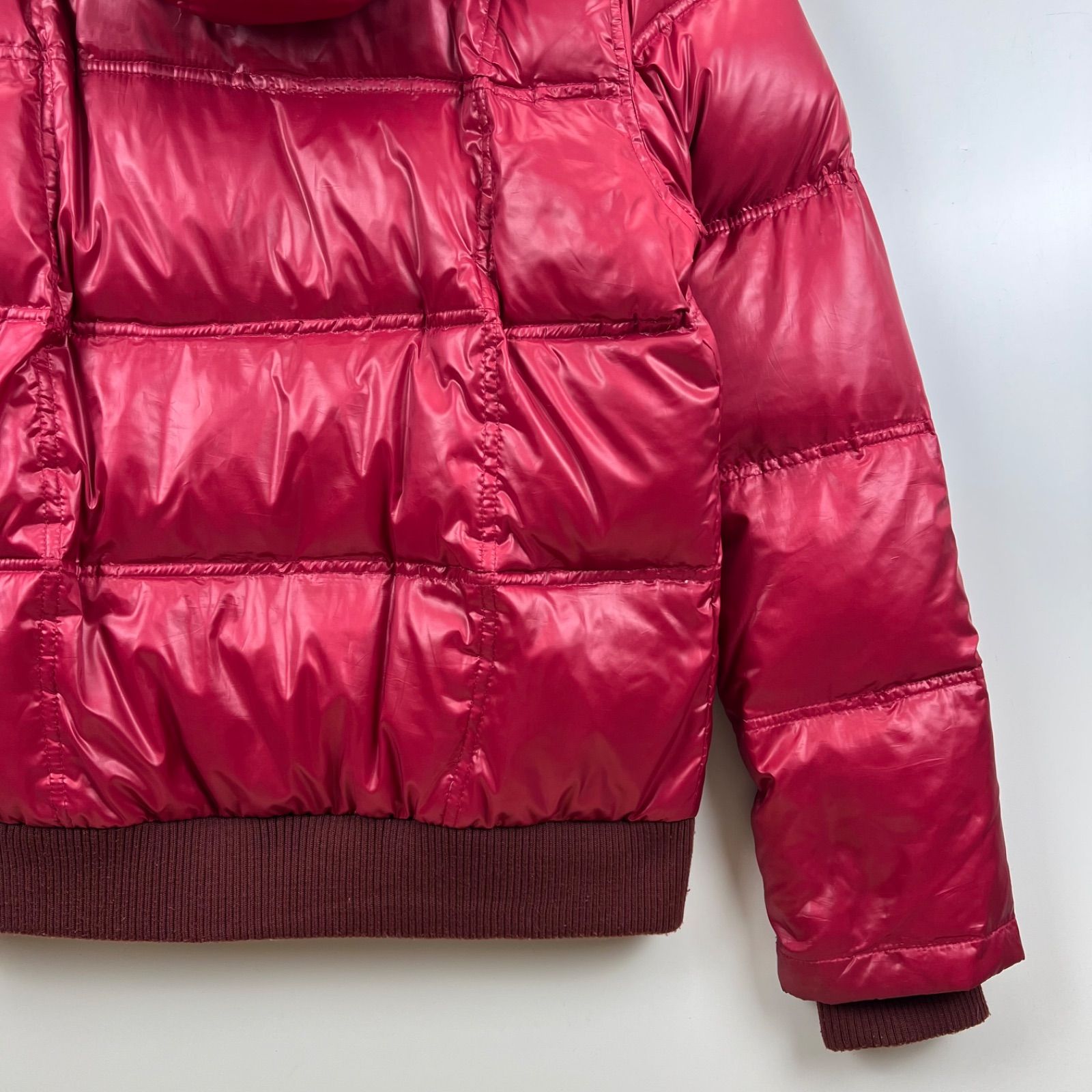 Norton 00s y2k style Shiny hoodie down jacket L ノートン 光沢 