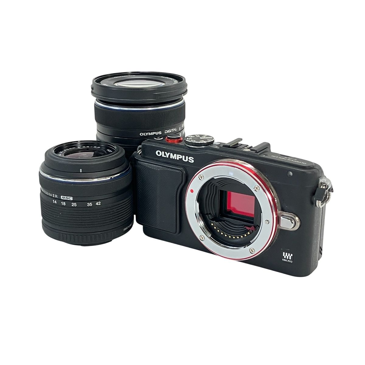 OLYMPUS E-P2ミラーレス一眼 14-42 40-150 動作品ガンメタ OLYMPUS E-P2ミラーレス一眼 14-42 40-150 動作品ガンメタ Amazon