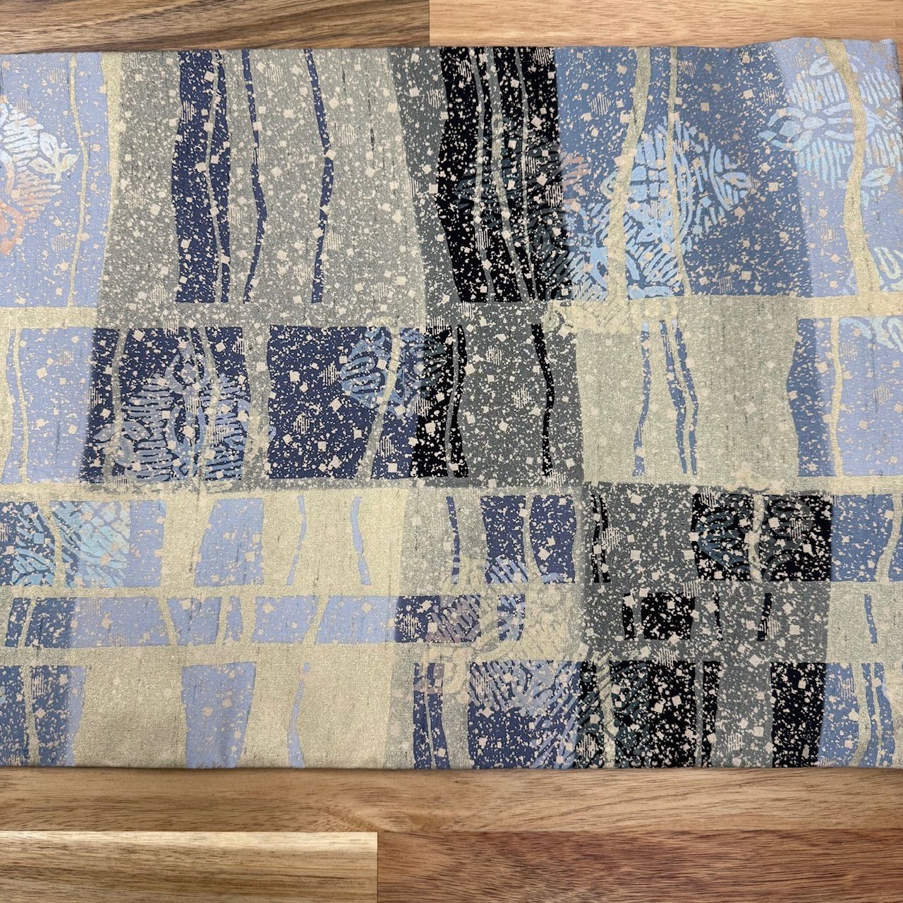 白山工房 本場手織り牛首紬 全通染め袋帯 中古美品 お仕立て上がり