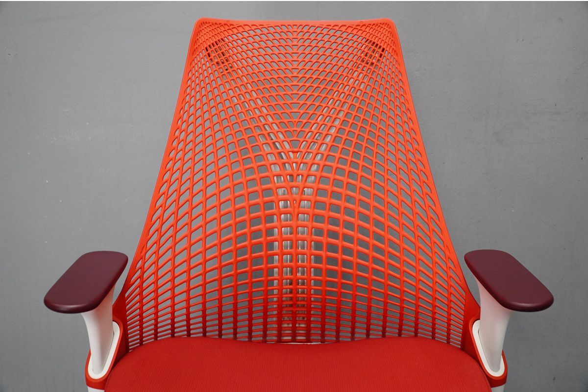  HermanMiller ハーマンミラー SAYL Chair セイルチェア レッド ホワイト フォグベース アジャスタブルアーム041205 おしゃれオフィス オフィスチェア ワークチェア 椅子 チェア