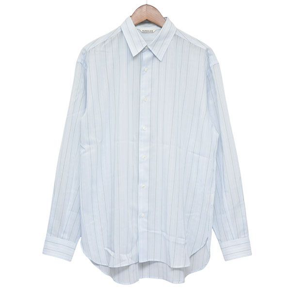 AURALEE オーラリー 2024SS HARD TWIST FINX ORGANDY STRIPE SHIRT