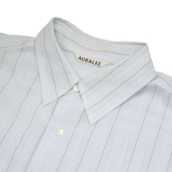 AURALEE オーラリー 2024SS HARD TWIST FINX ORGANDY STRIPE SHIRT