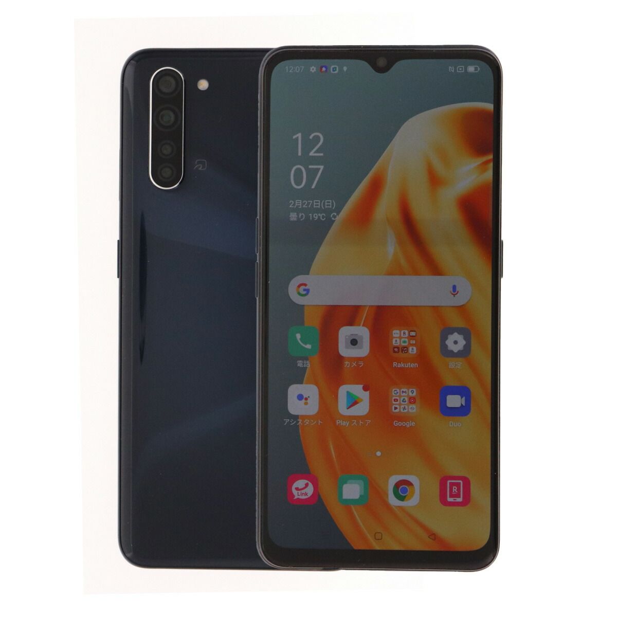 Reno 3 A 128GB ブラック Oppo CPH2013 SIMフリー 楽天版 Cランク