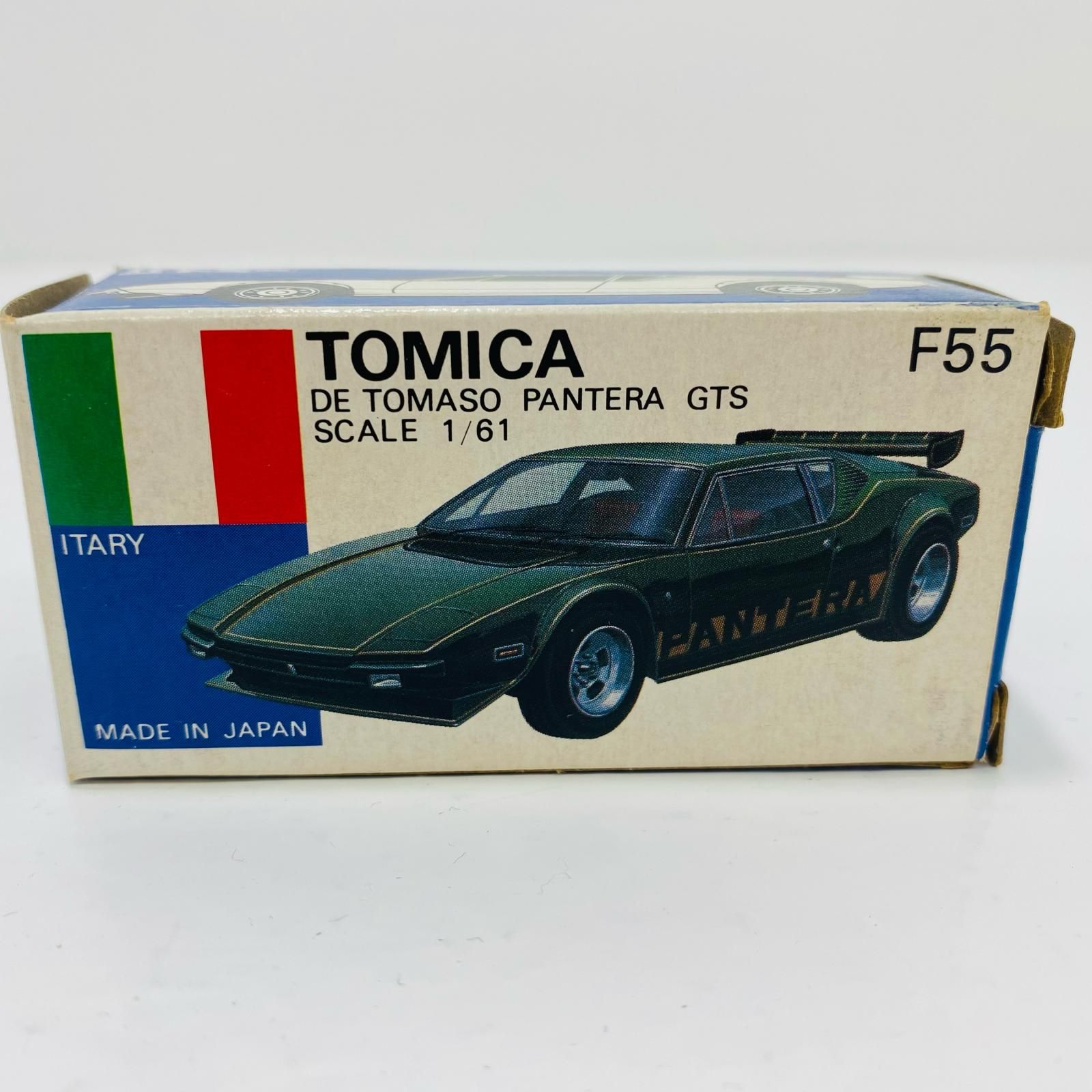 日本製　トミカ　外国車シリーズ　デトマソ　パンテーラ　GTS F55 飾磨店】 中古 1/61デトマソパンテーラGTS(シルバー×ブラック/青箱
