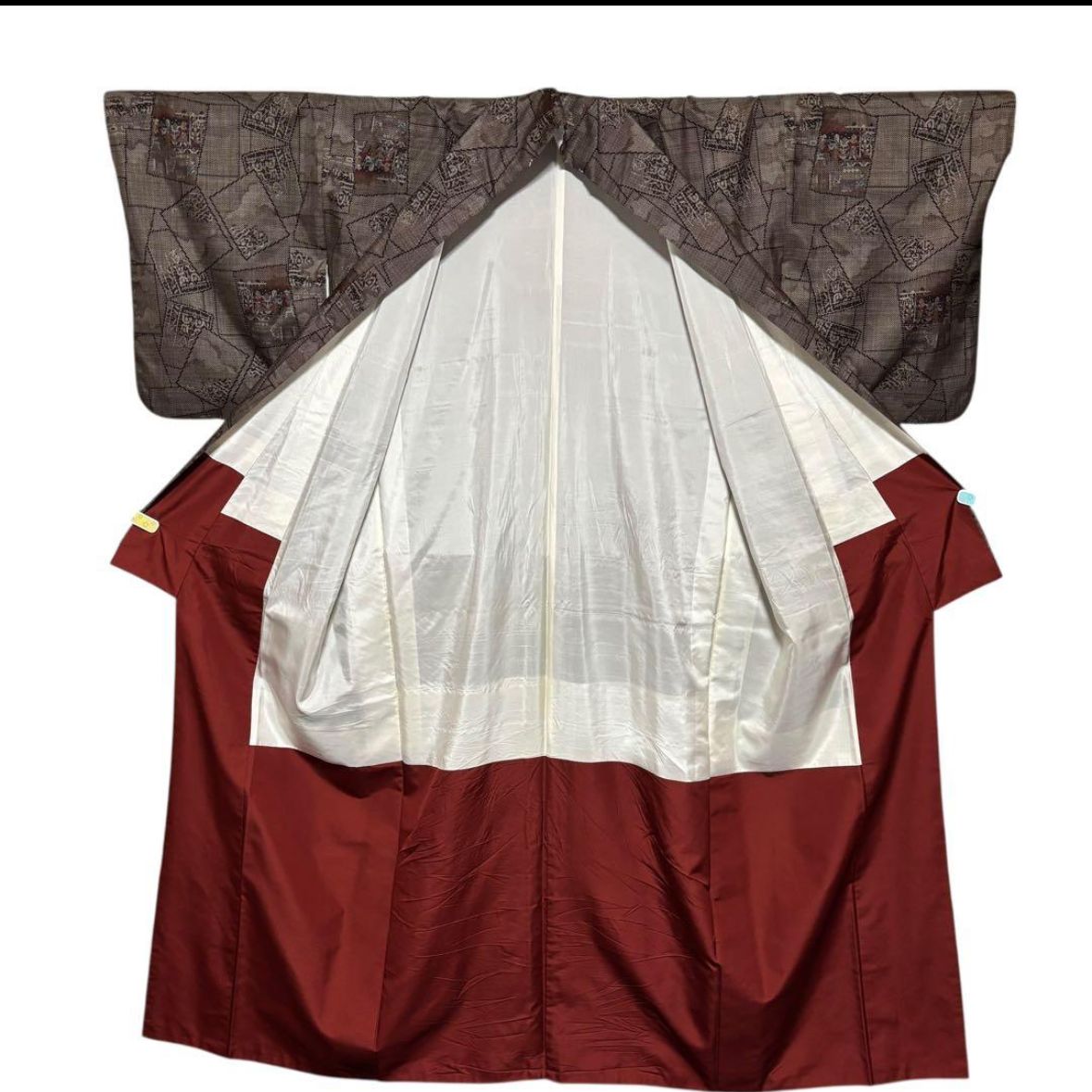 美品 袷 証紙 泥染め 本場奄美大島紬 フルセット 4点 貴重柄