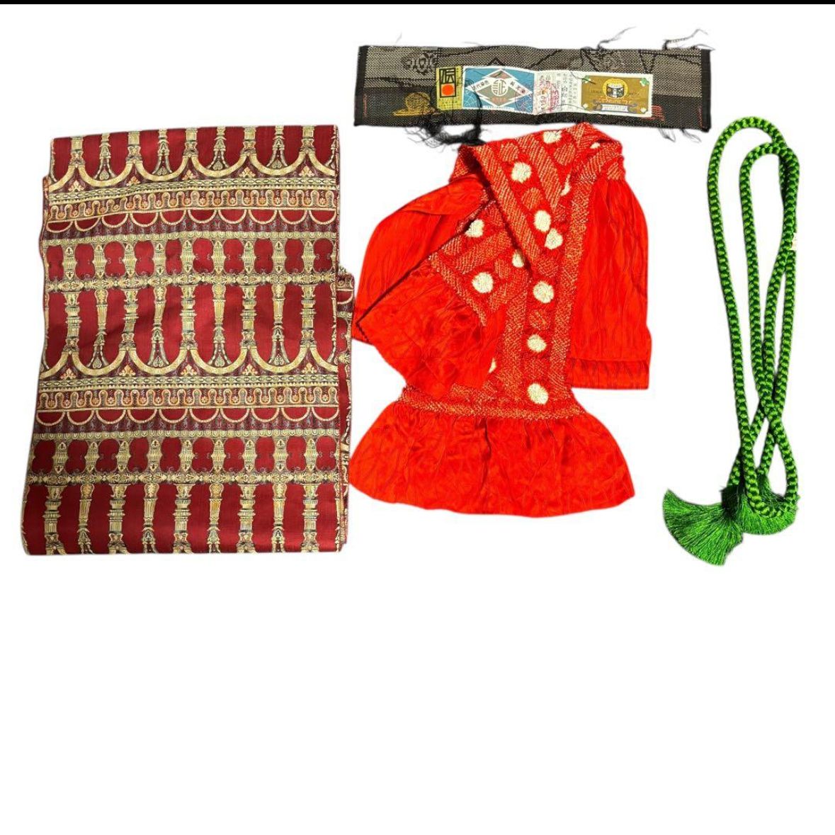 美品 袷 証紙 泥染め 本場奄美大島紬 フルセット 4点 貴重柄