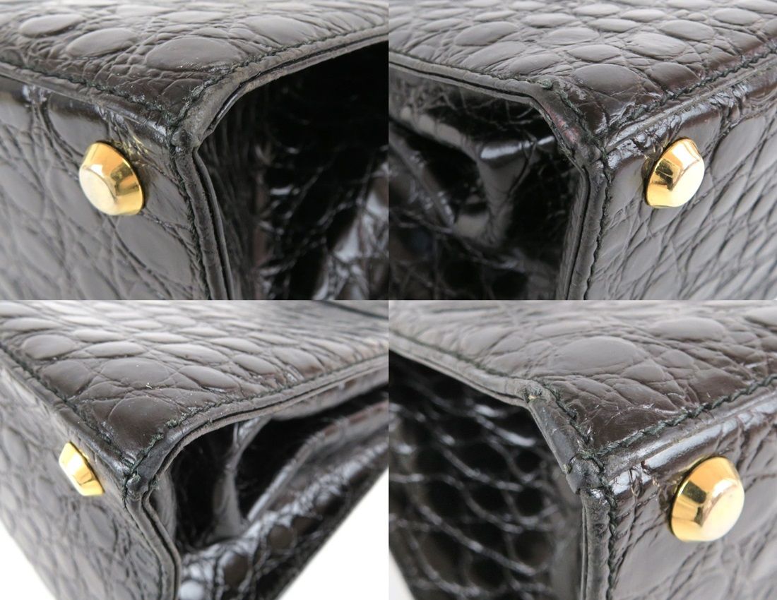 【良品】サルヴァトーレフェラガモ ハンドバッグ ヴァラリボン レザー ブラック ヴァラリボン ハンドバッグ レザー ブラック 2WAY サルヴァトーレ