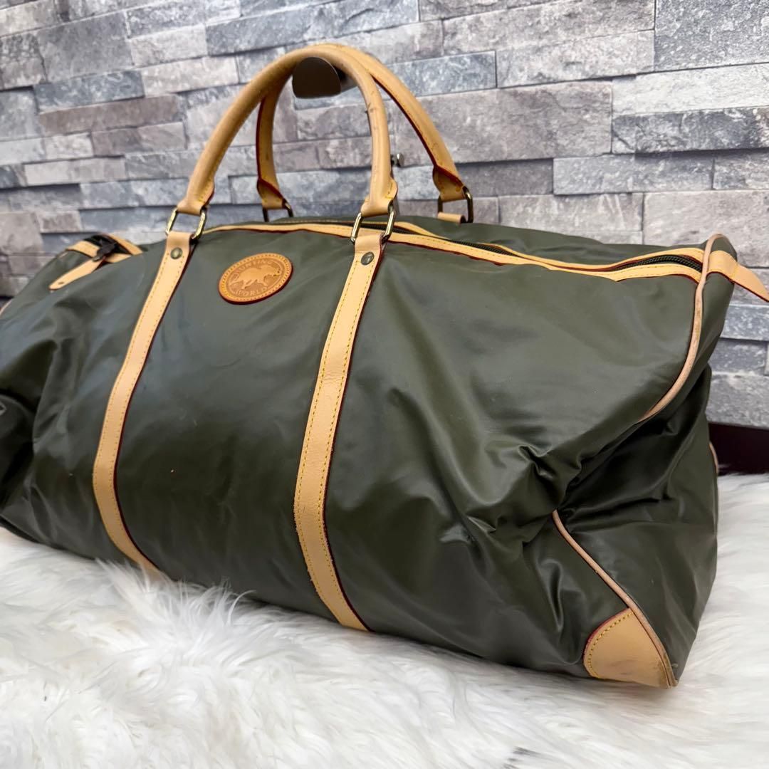 HUNTING WORLD　ボストンバッグ　黒×茶　ナイロン　レザー HUNTING WORLD ハンティングワールド ボストンバッグ 旅行バッグ