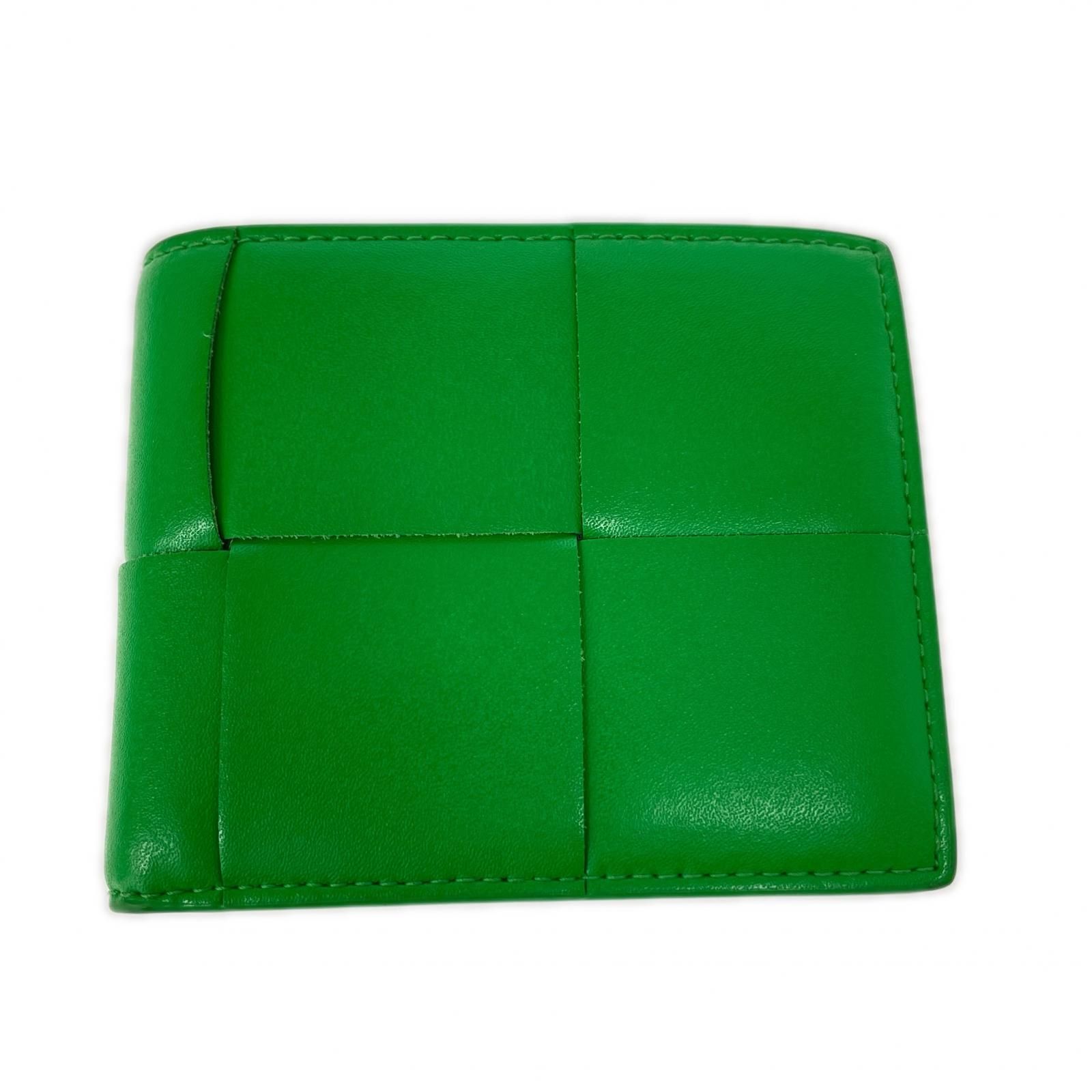 Bottega Veneta コンパクトウォレット マキシイントレチャート グリーン