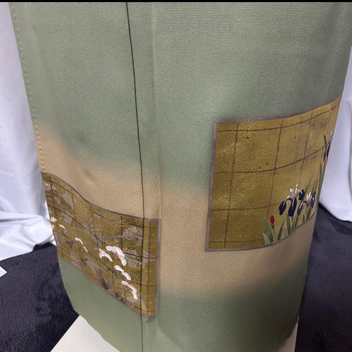 新品 美品 袷 正絹 金箔 訪問着 フルセット 4点 - メルカリ