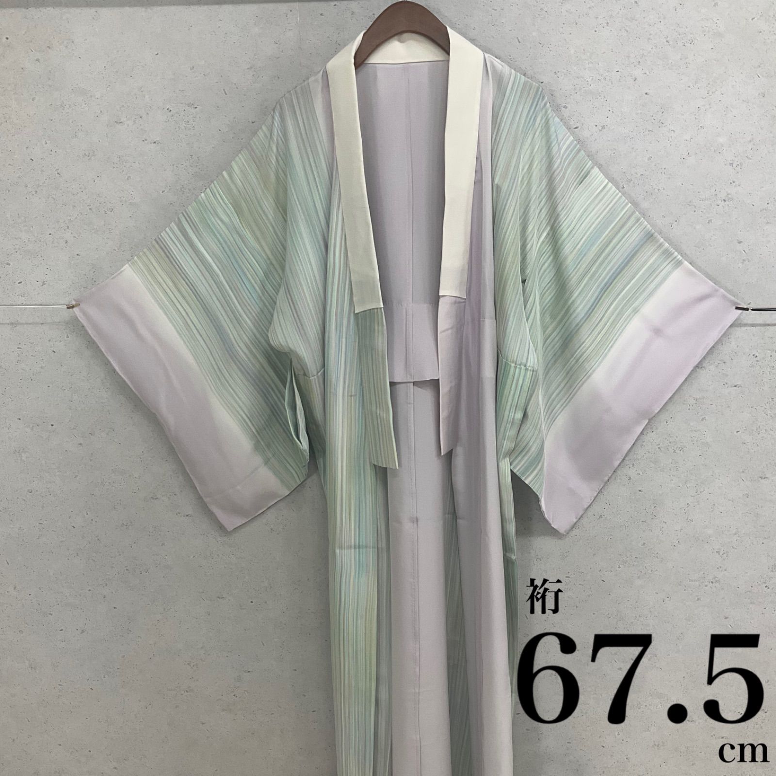 kimono+one◇未使用同然◇長襦袢◇仕付け糸付き◇単衣◇袖無双◇衣紋