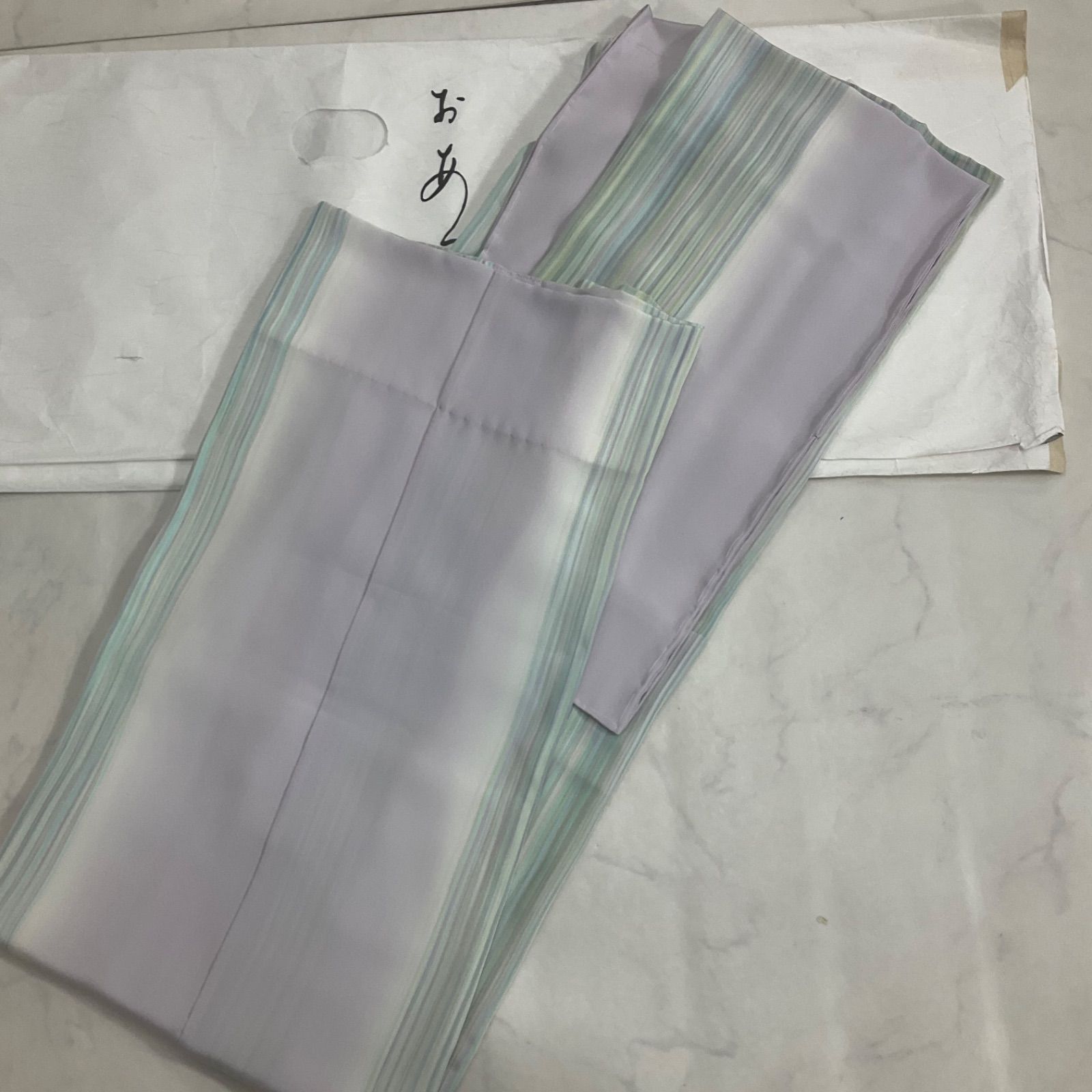 kimono one 同然 長襦袢 仕付け糸付き 単衣 袖無双 衣紋抜き付き 裄長 裄67.5肩丈137.5 小紋紬附下訪問着留袖袷単衣夏着物 K 1307