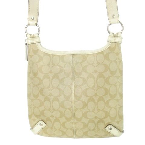 コーチ COACH F 15704 ショルダーバッグ PVC レザー 革 シグネチャー ロゴ型押し 白 ホワイト CK 3 GY 99