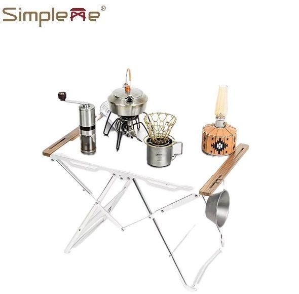 Simpleme タクティカルIGT バタフライテーブル OW-6037 収納ケース付 コンパクト 折り畳み テーブル ソロキャンプテーブル おしゃれテーブル 焚火テーブル タキビテーブル サイドテーブル