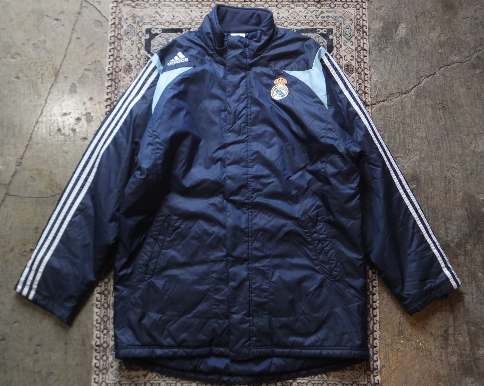 07 s adidas real madrid nylon jacket bench coat ルマドリード ベンチコート XL