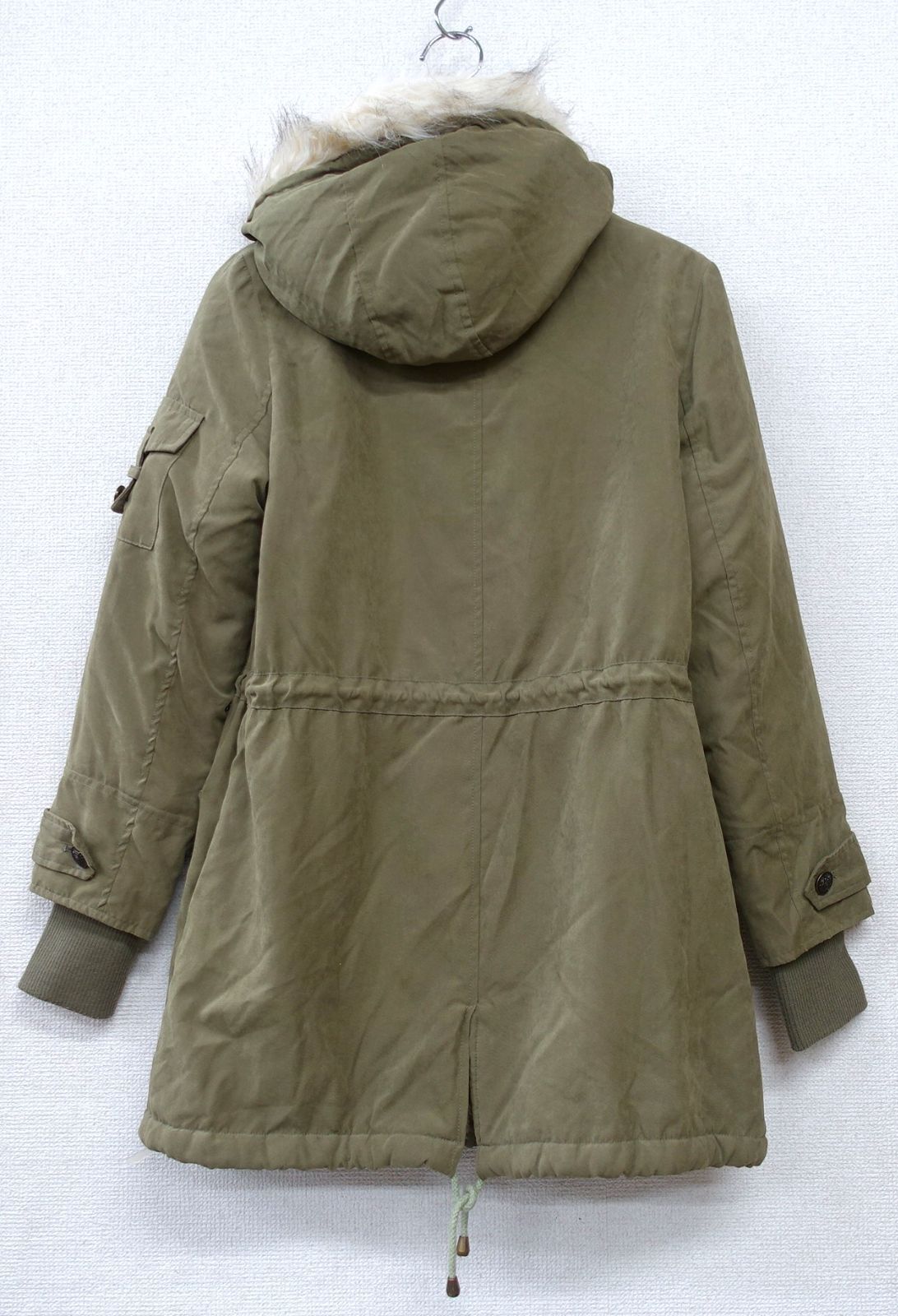 LIZ LISA doll ファー付きフード モッズコート Mサイズ カーキ リブ