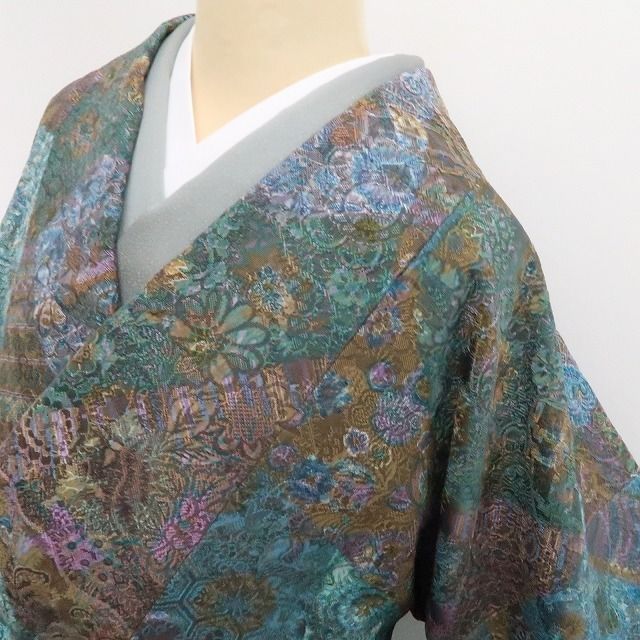 ❁tomihisa❁新品 前田仁仙 落款 更紗 着物 正絹“人それぞれに高みを