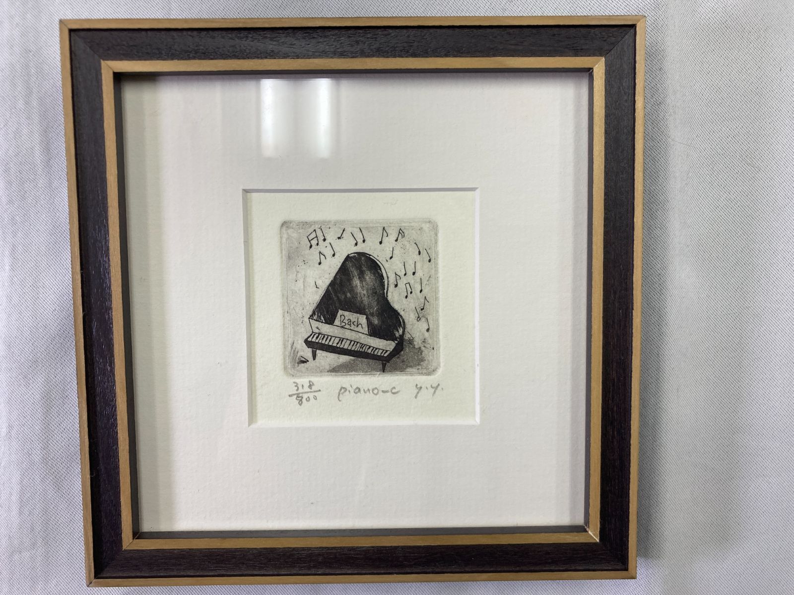 山岡康子 エッチング作品 piano-c 銅版画 318 800