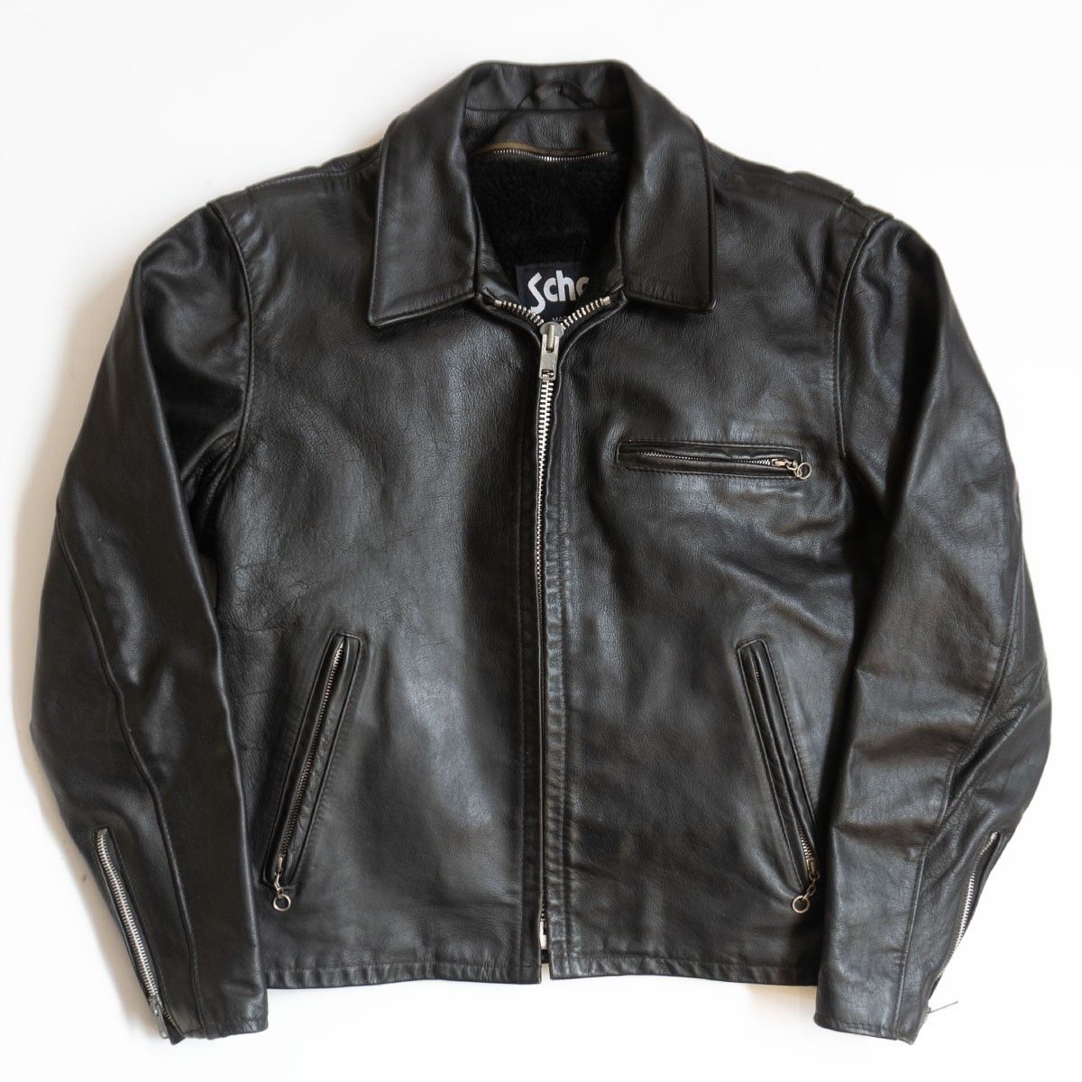 SCHOTT　ライダースジャケット　642VS　サイズ38 Schott ショット 642VS レザー シングルライダースジャケット茶 38