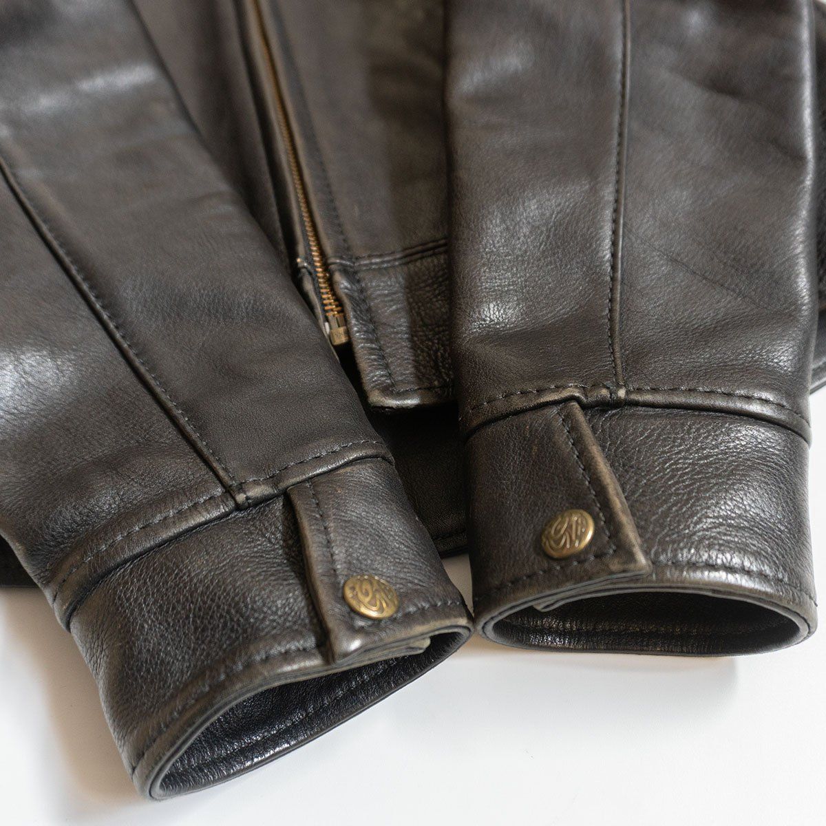 雰囲気抜群】天神ワークス【SINGLE COLLAR JACKET/JS02BK】TENJIN