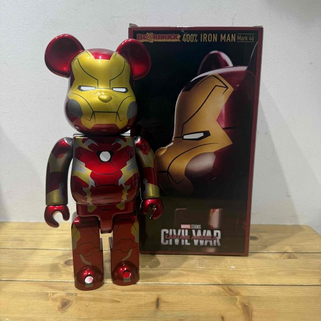 MEDICOM TOY BE BRICK MARVEL STUDIOS HAPPYくじ IRON MAN SP賞 400％ メディコムトイ ベアブリック アイアンマン フィギュア