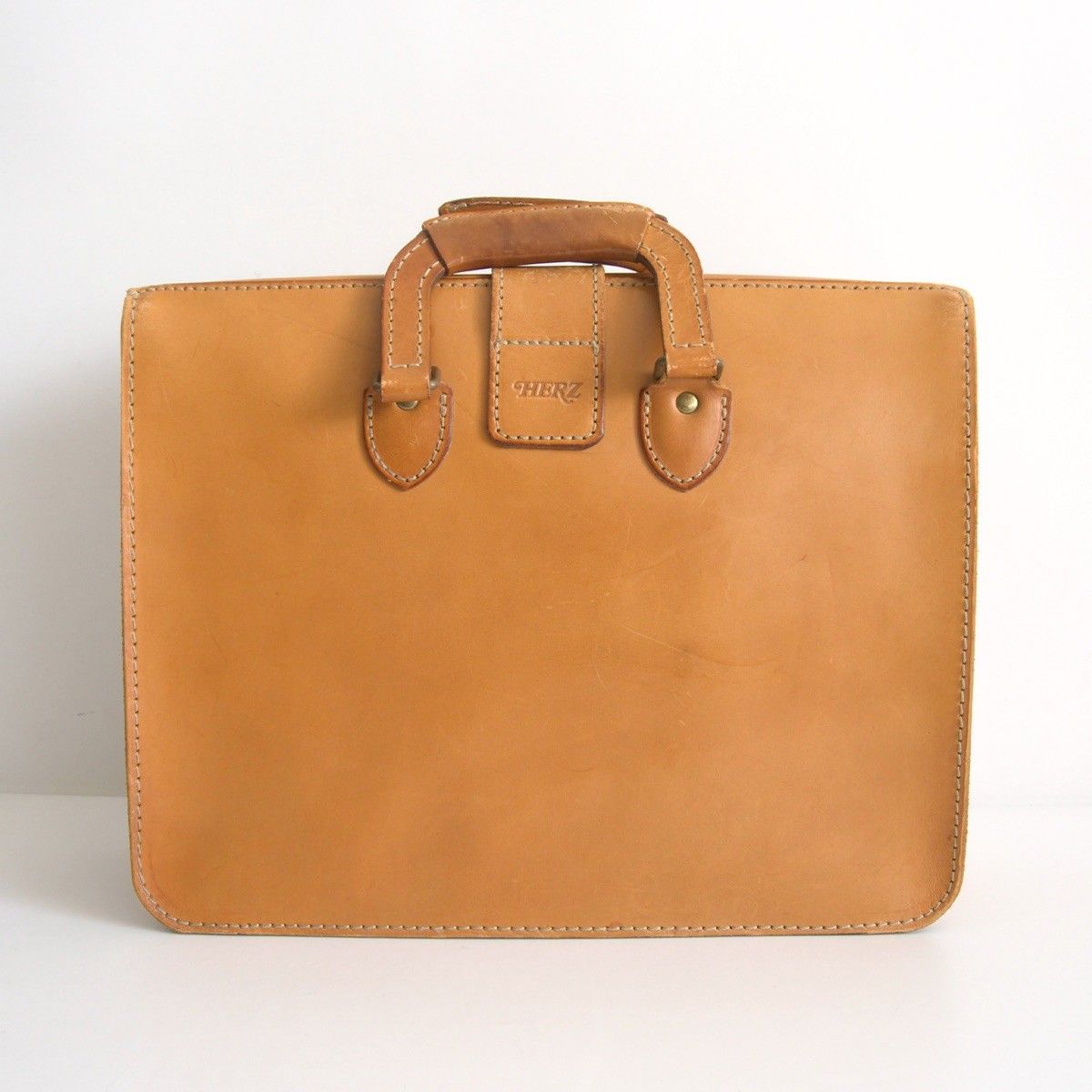 雰囲気抜群 HERZ ヘルツ 二本手 ダレスバッグ BJ-3 キャメル ビジネス ドクターズバッグ s 2512038