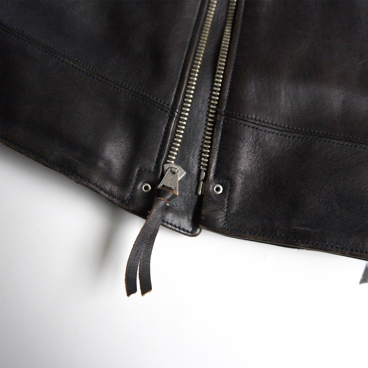 Fine - Creek LEATHERS Jacket⁄38⁄Leather⁄Brw⁄Plain Black 【サイズ42 
