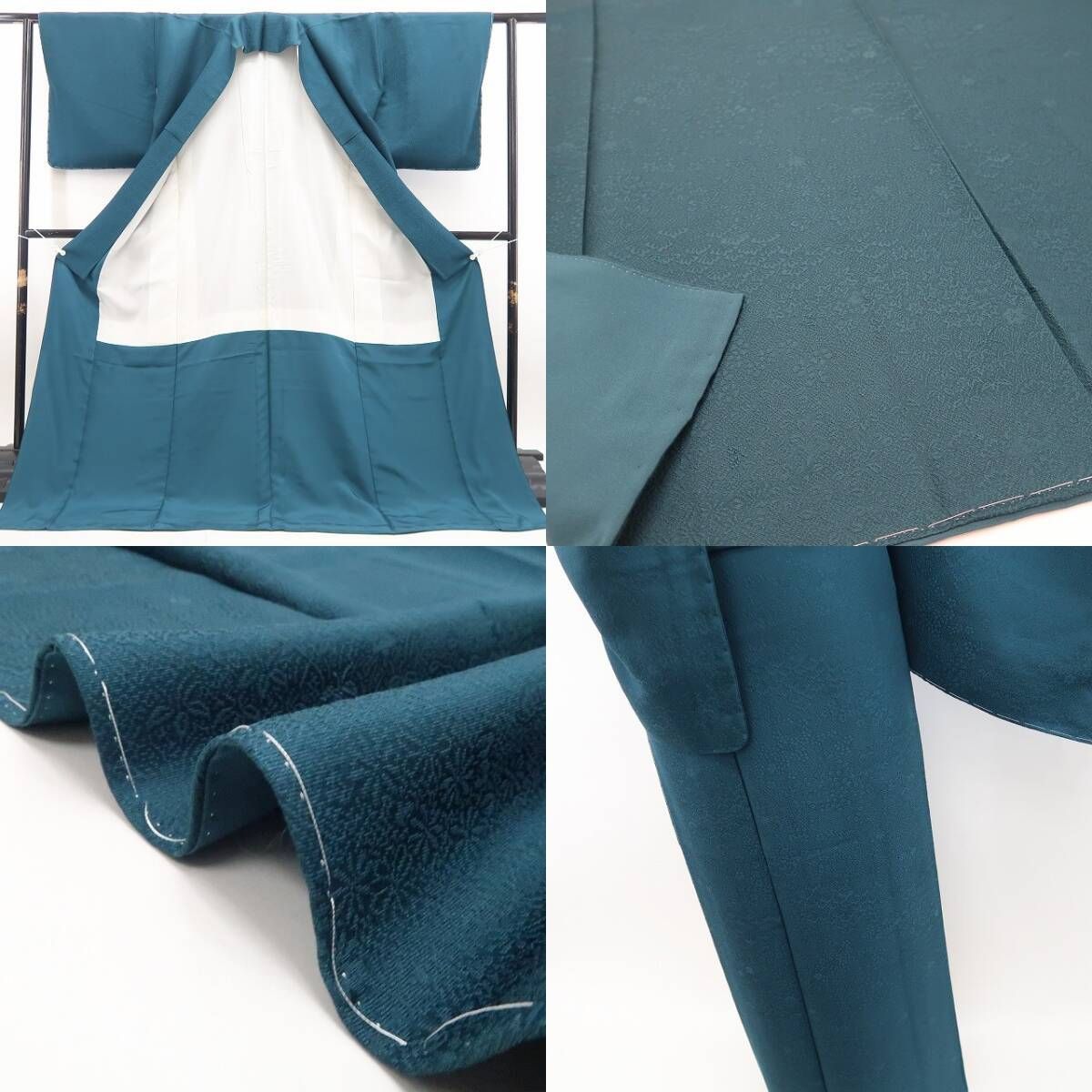  ❁tomihisa❁ 着物 正絹 仕付け糸付 きちんと感も品格も叶える高麗納戸色の美しさ 色無地 7403 色無地 着物