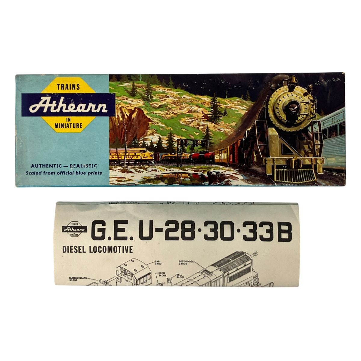 ATHEARN 3494 シーボード コースト ライン鉄道 GE U 33-B ディーゼル機関車 T車 HOゲージ 鉄道模型