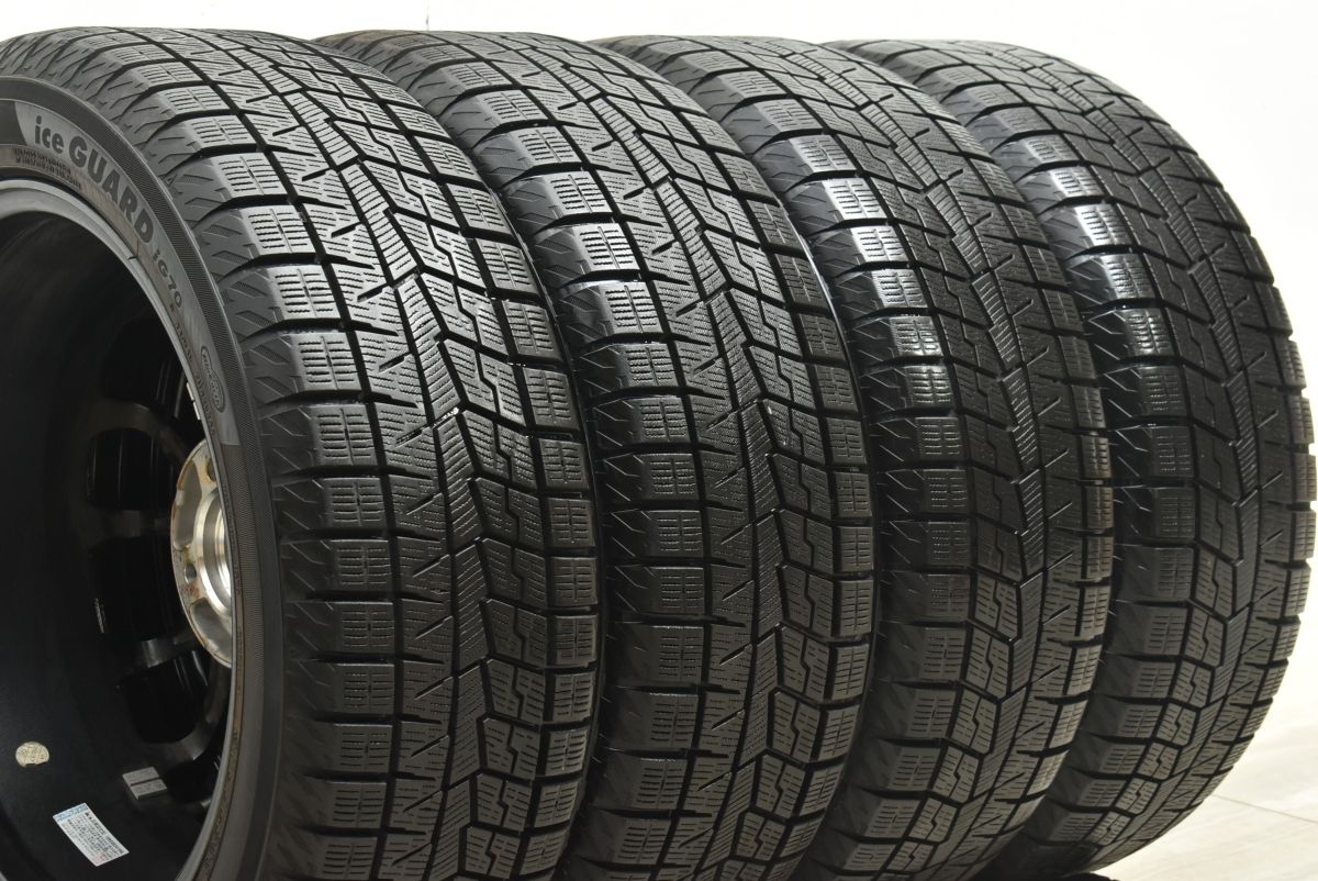  バリ溝 VELVA 16 in 6 J 40 PCD 100 アイスガードiG 70 195 50 R NDロードスター ヤリス ヴィッツ アクア カローラフィールダー 16インチ タイヤ ホイールセット